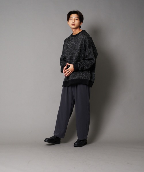 UNIIT(ユニット)の「【UNIIT/ユニット】カルゼニットフリースルーズクルーネック(スウェット・メンズ・ホワイト/チャコールグレー/ブラック/ベージュ/杢グレー・SMALL/MEDIUM/LARGE)」の22枚目の写真