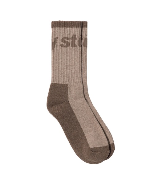 STUSSY(ステューシー)の「Logo Jacquard Trail Socks(ソックス/靴下・メンズ・パープル/ブラウン/ブルー/マスタード・FREE)」の5枚目の写真