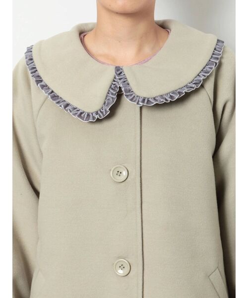 merry jenny（メリージェニー）の「ベロアフリルカラーコート（その他アウター・レディース・ブラック/ベージュ・FREE）」の9枚目の写真