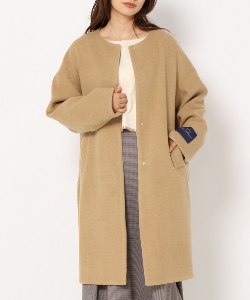 今だけ価格 セール ノーカラーコクーンコート チェスターコート Mysty Woman ミスティウーマン のファッション 新宿 買取 Arenatheatre Net