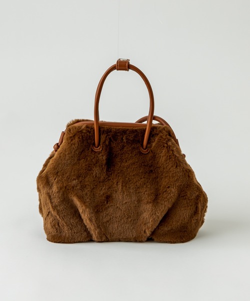 mystic(ミスティック)の「フェイクファーがま口BAG(ショルダーバッグ・レディース・ブラック/ブラウン・ONE SIZE)」の6枚目の写真