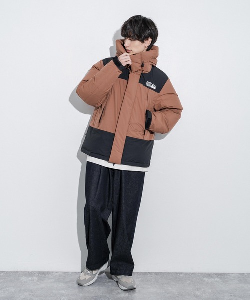 FIRST DOWN（ファーストダウン）の「ファーストダウン FIRST DOWN ラップダウンパーカーフードジャケット WRAP DOWN PARKA JACKET F842502（ダウンジャケット/コート・メンズ・ブラック/ダークグリーン/ブラウン/ベージュ×ブラック・XL/L/M）」の12枚目の写真