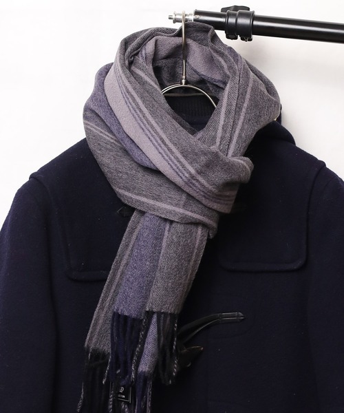 ARCHIVER（アーカイバ）の「【Gl】ウールマフラー（マフラー・レディース・パープル/グレー/グリーン/グレー系その他・FREE）」の8枚目の写真