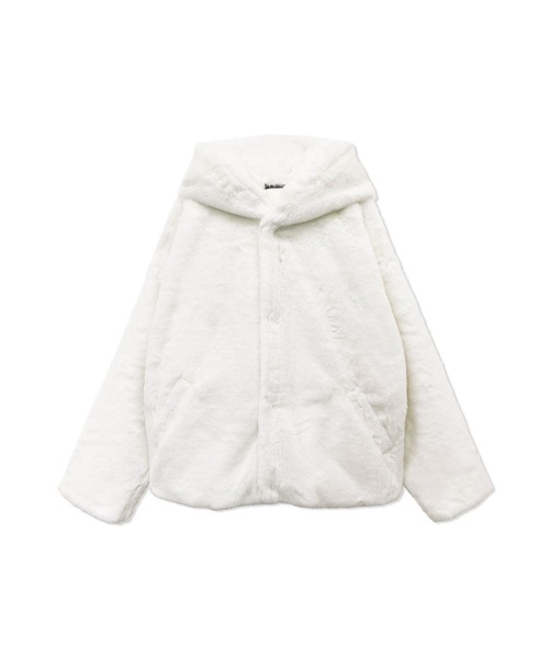 ANDGEEBEE(アンジービー)の「UNISEX フェイクファーパーカー(その他アウター・レディース・ホワイト/ブラック・MEDIUM)」の8枚目の写真