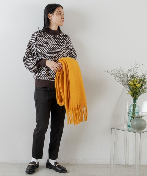 ANGIE（アンジー）の「センタープレススラックスタックパンツ（スラックス・レディース・ピンク/グリーン/ブラック/アイボリー・MEDIUM/LARGE/SMALL）」の7枚目の写真