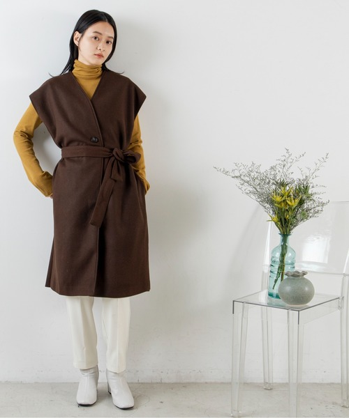 ANGIE（アンジー）の「センタープレススラックスタックパンツ（スラックス・レディース・ピンク/グリーン/ブラック/アイボリー・MEDIUM/LARGE/SMALL）」の6枚目の写真