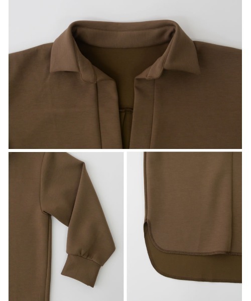 Re:EDIT（リエディ）の「[イージーケア]ダンボールオーバーサイズスキッパーシャツ（シャツ/ブラウス・レディース・ブラック/アイボリー/キャメル/ブルー/モカ・MEDIUM/LARGE）」の18枚目の写真