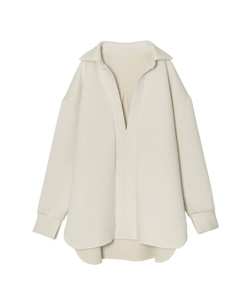 Re:EDIT（リエディ）の「[イージーケア]ダンボールオーバーサイズスキッパーシャツ（シャツ/ブラウス・レディース・ブラック/アイボリー/キャメル/ブルー/モカ・MEDIUM/LARGE）」の22枚目の写真