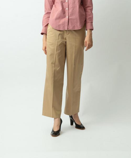 Steven Alan(スティーブンアラン)の「<steven alan>COMPACT WEAPON WIDE TROUSERS/パンツ◆(チノパンツ・レディース・ブラック/ベージュ/ネイビー/オリーブ・SMALL/MEDIUM/LARGE)」の1枚目の写真