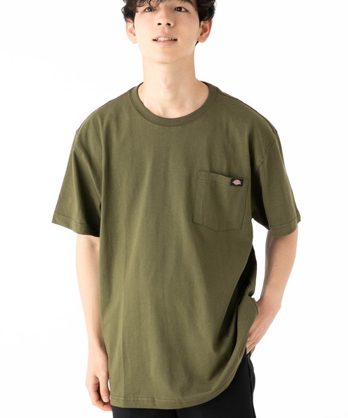 Dickies(ディッキーズ)の「ディッキーズ シャツ 半袖T WS450(Tシャツ/カットソー・メンズ・ブラック/ネイビー/グレー/ブラウン/ベージュ/グリーン/ホワイト/グレー系その他/カーキ・L/XL/M/S)」の7枚目の写真