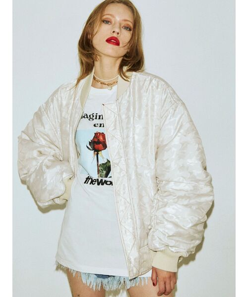 jouetie(ジュエティ)の「ルーズMA-1(MA-1・レディース・アイボリー/ブラック・MEDIUM)」の15枚目の写真