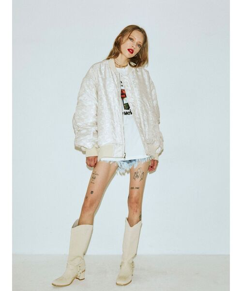 jouetie(ジュエティ)の「ルーズMA-1(MA-1・レディース・アイボリー/ブラック・MEDIUM)」の21枚目の写真