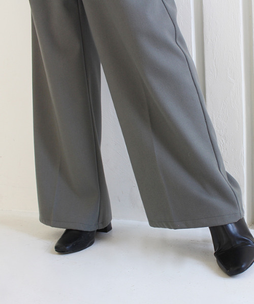 MODE ROBE（モードローブ）の「センタープレスワイドパンツ（その他パンツ・レディース・グレー系/ブラック/ベージュ・FREE）」の14枚目の写真