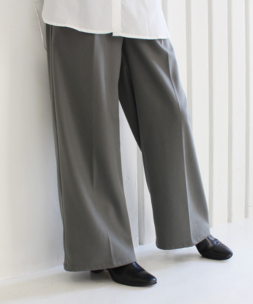 MODE ROBE（モードローブ）の「センタープレスワイドパンツ（その他パンツ・レディース・グレー系/ブラック/ベージュ・FREE）」の15枚目の写真