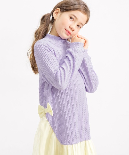 Bee des Bee（ビーデスビー）の「異素材切り替えワンピース（ワンピース・キッズ・ブラック/ピンク/チャコール/ミント/ブラウン/アイボリー/ラベンダー/アイボリー系/ブラック系その他/ピンク系/グリーン系/チャコールグレー/ライトブルー/ブラック×ホワイト/ブラウン系その他・110cm/100cm/120cm/130cm/140cm/150cm）」の13枚目の写真