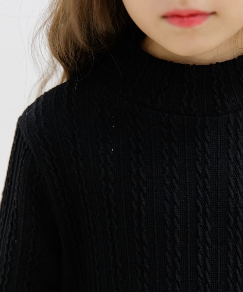 Bee des Bee（ビーデスビー）の「異素材切り替えワンピース（ワンピース・キッズ・ブラック/ピンク/チャコール/ミント/ブラウン/アイボリー/ラベンダー/アイボリー系/ブラック系その他/ピンク系/グリーン系/チャコールグレー/ライトブルー/ブラック×ホワイト/ブラウン系その他・110cm/100cm/120cm/130cm/140cm/150cm）」の19枚目の写真