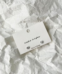 【金属アレルギー対応】 キュービック ジルコニア ピアス / silver925ポスト