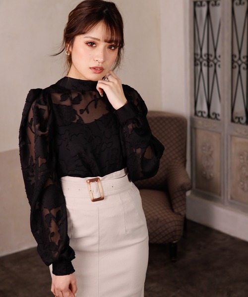 LIPSERVICE（リップサービス）の「オパールフラワー2wayパワショルブラウス（シャツ/ブラウス・レディース・ホワイト/ブルー/ブラック・FREE）」の18枚目の写真