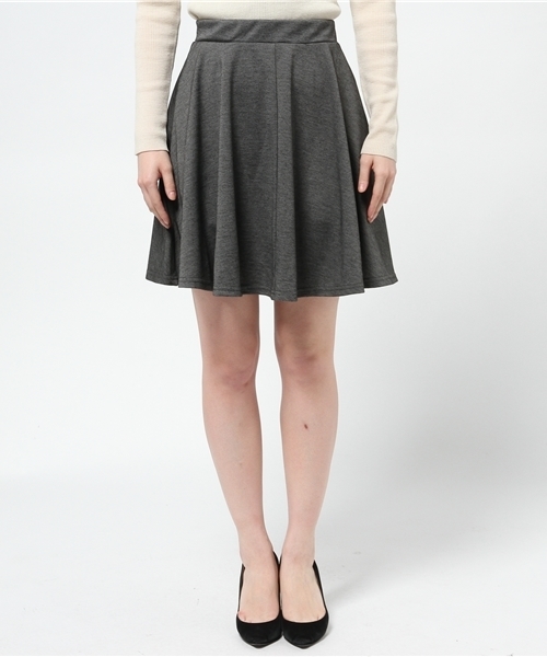 mystic（ミスティック）の「起毛スムースフレアスカート（スカート・レディース・ネイビー/チャコールグレー/ブラック/ボルドー・ﾌﾘ-）」の5枚目の写真