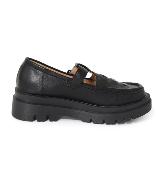 Alley by w closet(アリーバイダブルクローゼット)の「【Alley】グルカ風厚底シューズ(ローファー・レディース・ホワイト/ブラック・M/L)」の4枚目の写真