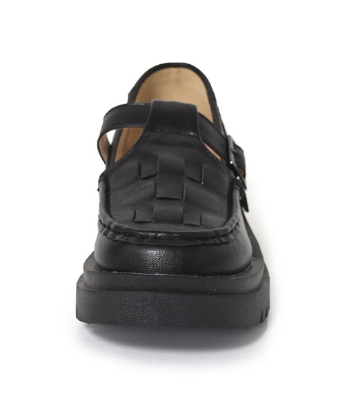 Alley by w closet(アリーバイダブルクローゼット)の「【Alley】グルカ風厚底シューズ(ローファー・レディース・ホワイト/ブラック・M/L)」の9枚目の写真