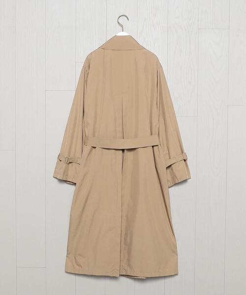 H BEAUTY&YOUTH UNITED ARROWS(エイチビューティーアンドユースユナイテッドアローズ)の「<H>OLMETEX TAFFETA SOUTIEN COLLAR COAT/コート(ステンカラーコート・レディース・ベージュ/ダークグレー・S/M)」の3枚目の写真