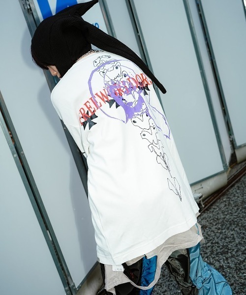 XU(エックスユー)の「【XU/エックスユー】damage long sleeve tee/ダメージロンティ ダメージ ビッグロンティ 長袖Tシャツ(Tシャツ/カットソー・メンズ・ホワイト/グレー/ブラック・ONE SIZE)」の1枚目の写真
