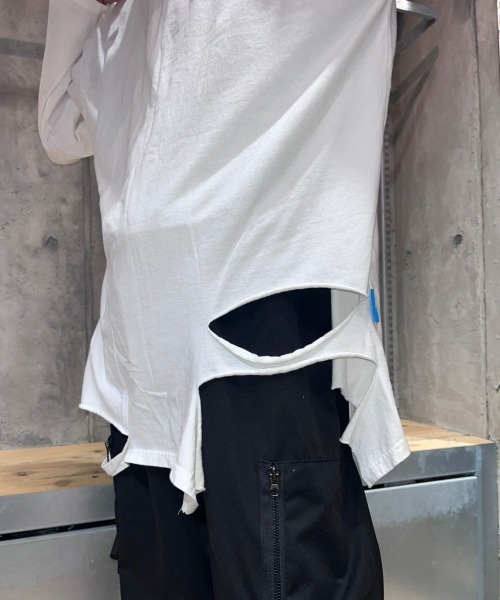 XU(エックスユー)の「【XU/エックスユー】damage long sleeve tee/ダメージロンティ ダメージ ビッグロンティ 長袖Tシャツ(Tシャツ/カットソー・メンズ・ホワイト/グレー/ブラック・ONE SIZE)」の16枚目の写真