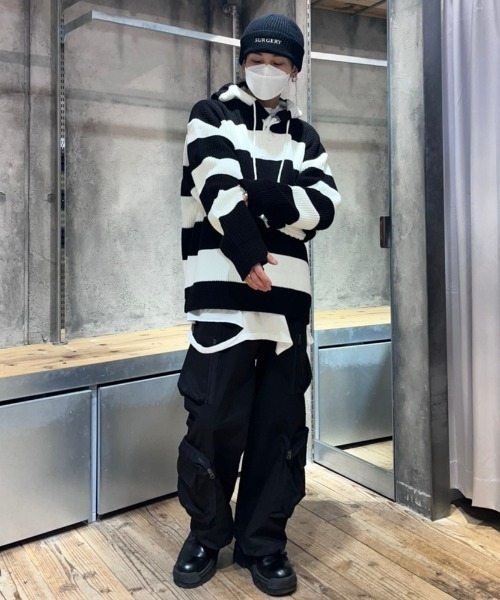 XU(エックスユー)の「【XU/エックスユー】damage long sleeve tee/ダメージロンティ ダメージ ビッグロンティ 長袖Tシャツ(Tシャツ/カットソー・メンズ・ホワイト/グレー/ブラック・ONE SIZE)」の10枚目の写真