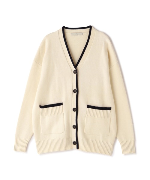 N.（N. Natural Beauty Basic）（エヌエヌナチュラルビューティーベーシック）の「◆ライン入りポケットＶカーディガン（カーディガン/ボレロ・レディース・ホワイト×ブルー/ホワイト×ネイビー/グリーン・MEDIUM）」の16枚目の写真