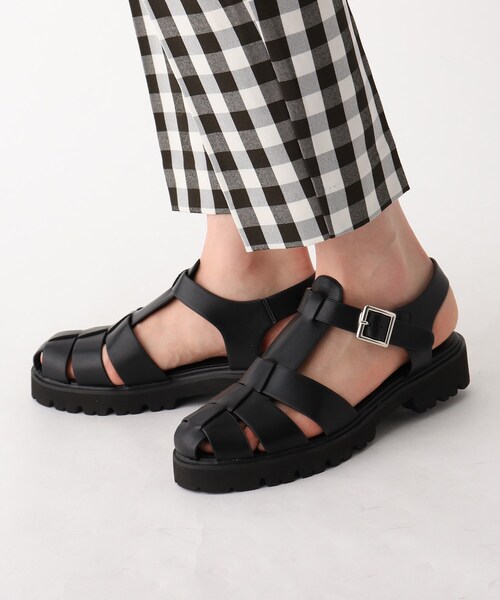 OPAQUE.CLIP(オペークドットクリップ)の「◆厚底トラックソールグルカサンダル(サンダル・レディース・ブラック・02/03)」の10枚目の写真