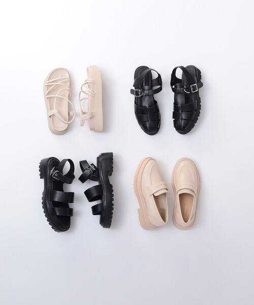 OPAQUE.CLIP(オペークドットクリップ)の「◆厚底トラックソールグルカサンダル(サンダル・レディース・ブラック・02/03)」の21枚目の写真