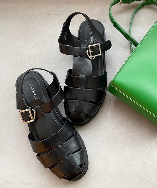 OPAQUE.CLIP(オペークドットクリップ)の「◆厚底トラックソールグルカサンダル(サンダル・レディース・ブラック・02/03)」の19枚目の写真