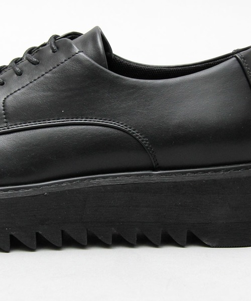 glabella（グラベラ）の「厚底シャークソール Uチップ レースアップオックスフォードシューズ（ドレスシューズ・メンズ・ブラック/ブラック系その他/ブラック系その他2・S/M/L）」の8枚目の写真