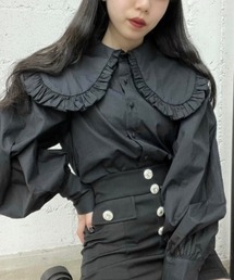 PHILLY | フリルビッグカラーブラウス(シャツ/ブラウス)