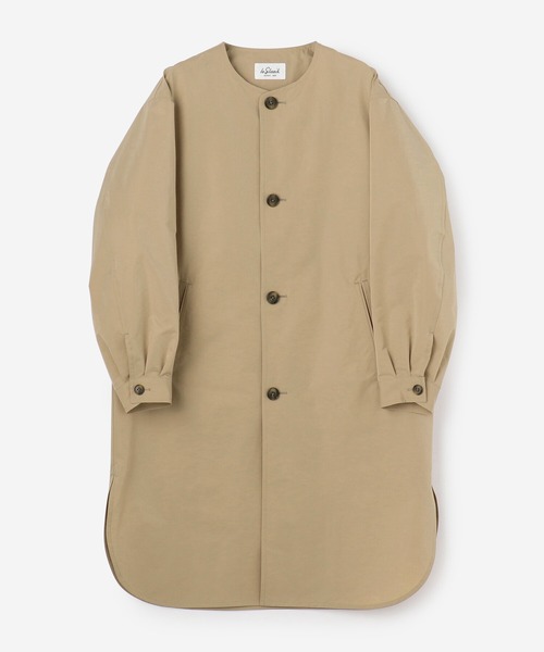 LE GLAZIK（ルグラジック）の「LE GLAZIK | ポリエステルタフタ ノーカラーコート WOMEN（ノーカラーコート・レディース・グレー/ベージュ・36）」の12枚目の写真