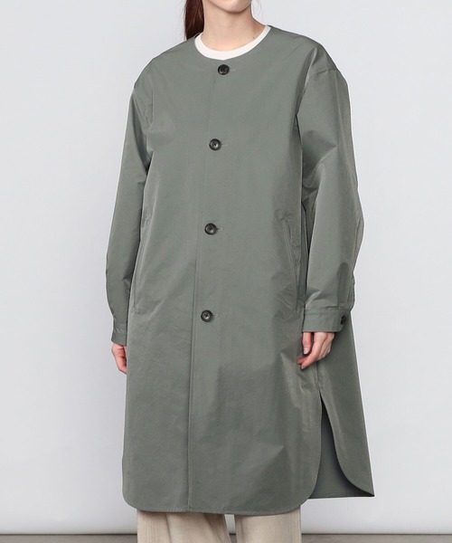 LE GLAZIK（ルグラジック）の「LE GLAZIK | ポリエステルタフタ ノーカラーコート WOMEN（ノーカラーコート・レディース・グレー/ベージュ・36）」の17枚目の写真