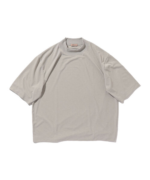BEAMS LIGHTS（ビームスライツ）の「BEAMS LIGHTS / ポリコット モックネック Tシャツ（Tシャツ/カットソー・メンズ・オリーブ/ライトグレー・SMALL/MEDIUM/LARGE）」の8枚目の写真
