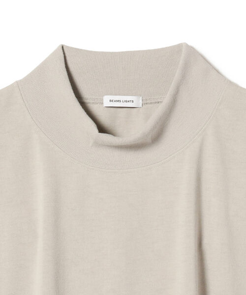 BEAMS LIGHTS（ビームスライツ）の「BEAMS LIGHTS / ポリコット モックネック Tシャツ（Tシャツ/カットソー・メンズ・オリーブ/ライトグレー・SMALL/MEDIUM/LARGE）」の10枚目の写真