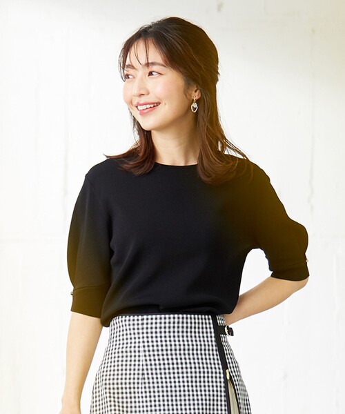 ANY SIS(エニィスィス)の「【洗える】ボリュームタックスリーブ ニット(ニット/セーター・レディース・ホワイト系/ブラック系/ライトグリーン系/スカイブルー系/ピンク系・2)」の4枚目の写真