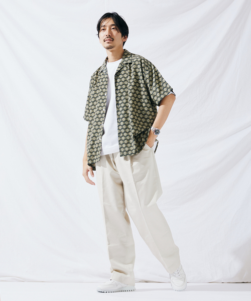 JOURNAL STANDARD(ジャーナルスタンダード)の「エスニックパターン 半袖開襟シャツ(シャツ/ブラウス・メンズ・ネイビー/レッド/イエロー/グリーン系その他/レッド系その他/サーモンピンク・MEDIUM/LARGE)」の9枚目の写真