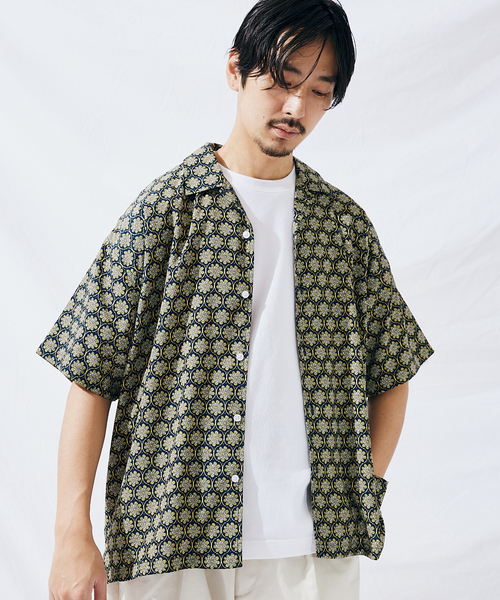 JOURNAL STANDARD(ジャーナルスタンダード)の「エスニックパターン 半袖開襟シャツ(シャツ/ブラウス・メンズ・ネイビー/レッド/イエロー/グリーン系その他/レッド系その他/サーモンピンク・MEDIUM/LARGE)」の10枚目の写真