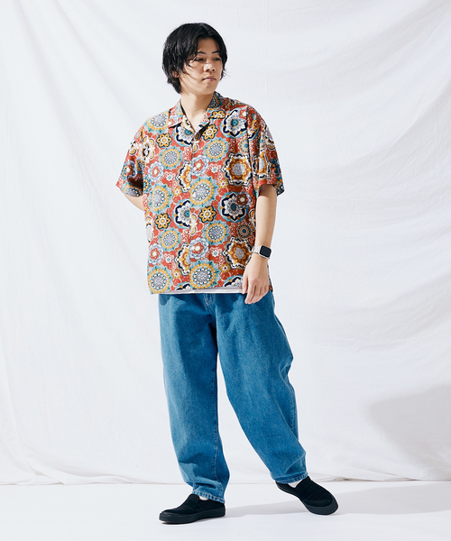 JOURNAL STANDARD(ジャーナルスタンダード)の「エスニックパターン 半袖開襟シャツ(シャツ/ブラウス・メンズ・ネイビー/レッド/イエロー/グリーン系その他/レッド系その他/サーモンピンク・MEDIUM/LARGE)」の16枚目の写真