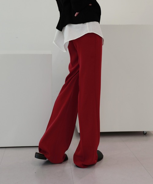 by muni:r（バイ ムニール）の「7COLORロングハイウエストスラックス（スラックス・レディース・ベージュ/グリーン/ピンク/レッド/ブラック/オリーブ/ブルー・SMALL/MEDIUM）」の14枚目の写真