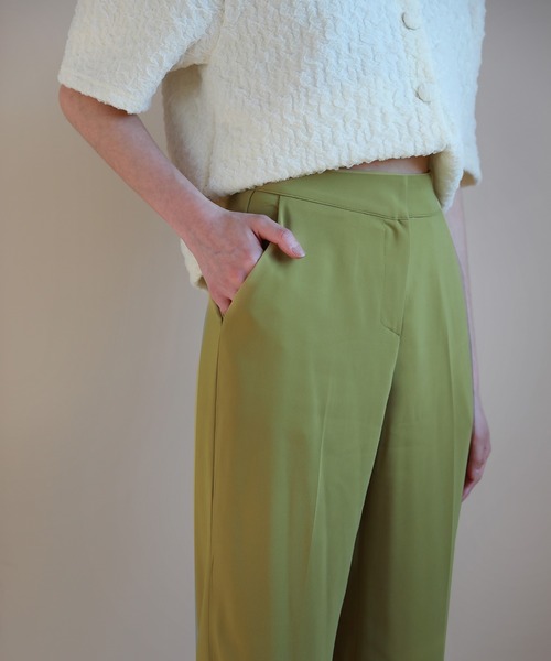 by muni:r（バイ ムニール）の「7COLORロングハイウエストスラックス（スラックス・レディース・ベージュ/グリーン/ピンク/レッド/ブラック/オリーブ/ブルー・SMALL/MEDIUM）」の17枚目の写真