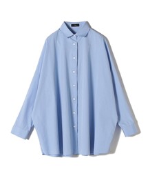 SHIPS Primary Navy Label:〈手洗い可能〉ALBINIコットンビッグワイズシャツ