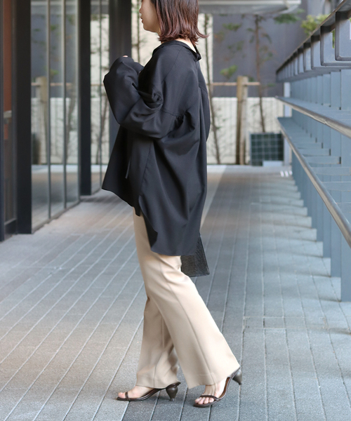 B.C STOCK（ベーセーストック）の「リネンライクスキッパーブラウス◆（シャツ/ブラウス・レディース・ホワイト/ブラック/イエロー・FREE）」の5枚目の写真