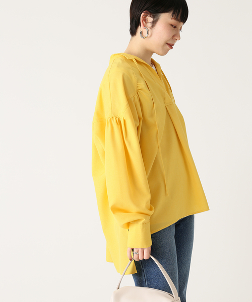 B.C STOCK（ベーセーストック）の「リネンライクスキッパーブラウス◆（シャツ/ブラウス・レディース・ホワイト/ブラック/イエロー・FREE）」の15枚目の写真