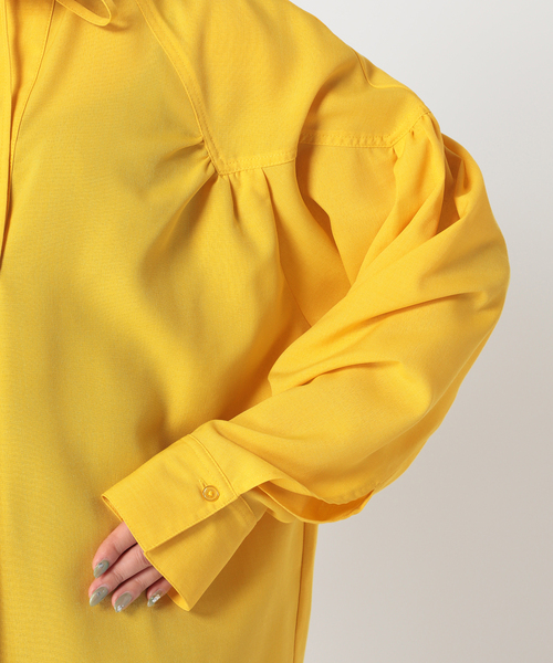 B.C STOCK（ベーセーストック）の「リネンライクスキッパーブラウス◆（シャツ/ブラウス・レディース・ホワイト/ブラック/イエロー・FREE）」の22枚目の写真