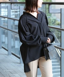 B.C STOCK | リネンライクスキッパーブラウス◆(シャツ/ブラウス)